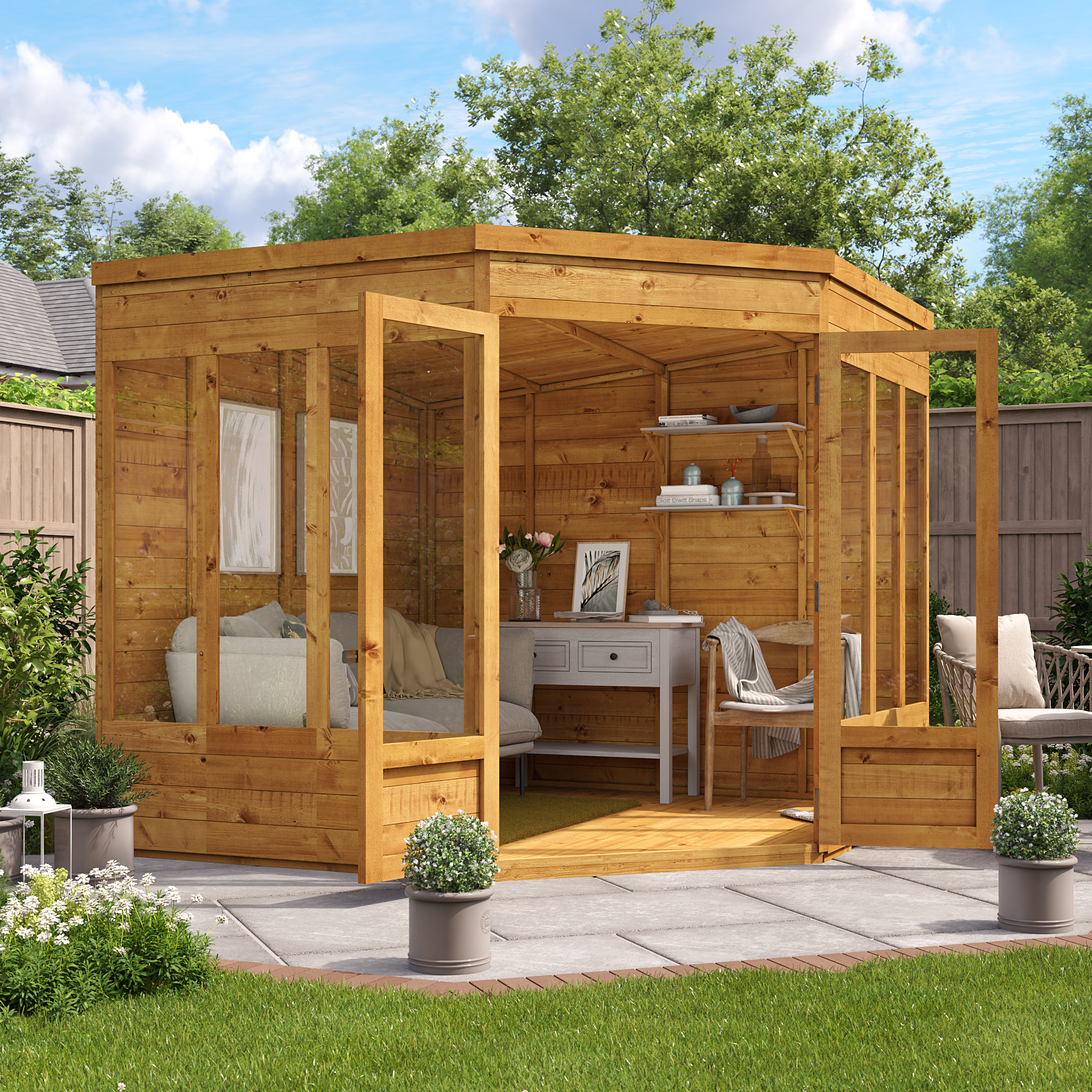 Click to view product details and reviews for Billyoh Picton Corner Summerhouse 8x8 Tg Corner Summerhouse.